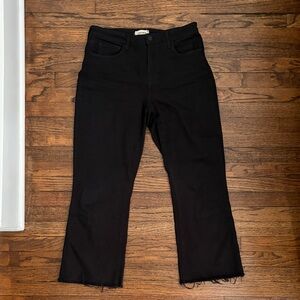 L'AGENCE Black Flare Jeans cropped